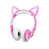 Headphone Orelha Gato Ear Cat Fone Ouvido com Luzes Rosa e Branco - 1