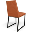 Ver mais imagens de Kit 04 Cadeiras Decorativas Estofada Para Sala de Jantar Dafne L02 Tecido Terracota - Lyam Decor Lya