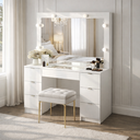 Ver imagem 1 de Penteadeira Camarim com Espelho 7 Gavetas França 