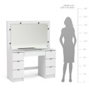 Ver imagem 5 de Penteadeira Camarim com Espelho 7 Gavetas França 