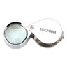 05 Mini Lupa 10x 21mm Inox Relojoeiro Joalheiro Gota de Mão - 1