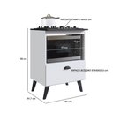 Ver imagem 3 de Balcão com Porta Basculante para Forno e Cooktop 4 Bocas 60x51,7x85cm Bogotá Branco