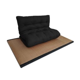 Futon 02 Lugares Slim 128x188x10cm - Cor Preto FUTON BRASIL - 4