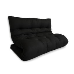 Futon 02 Lugares Slim 128x188x10cm - Cor Preto FUTON BRASIL - 3