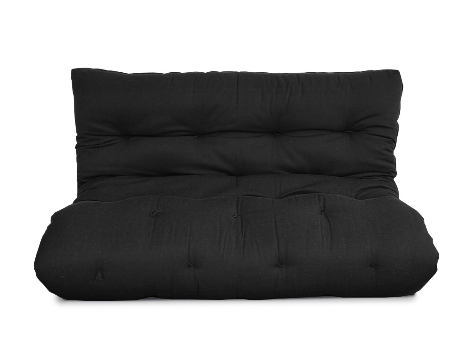 Futon 02 Lugares Slim 128x188x10cm - Cor Preto FUTON BRASIL - 1