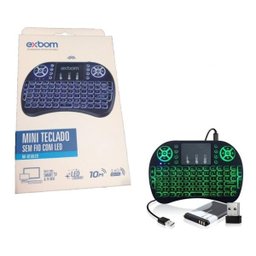 Mini Teclado Touchpad Sem Fio Usb com Led Para Tv Pc Console - 2