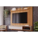 Ver imagem 1 de Painel Quarto P- Tv até 60 Pol Panama Plus Ripado C- 1 Porta 162x157cm Nature-off White - Permó