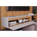 Ver imagem 4 de Painel Quarto P- Tv até 60 Pol Panama Plus Ripado C- 1 Porta 162x157cm Nature-off White - Permó