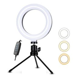 Iluminador Ring Light De Led Para Foto E Vídeo 72 Leds 8 Pol - 1