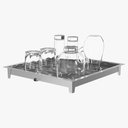 Ver imagem 1 de Escorredor Apoiador de Copos Aço Inox Magafran 60x30 - Cinza Inox - Cinza Inox