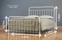 Ver imagem 2 de Cama de Ferro Patente Casal Comum Branca