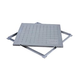 Tampa Tampão Chão Alumínio Fundido Quadrado Simples 70x70cm - 3