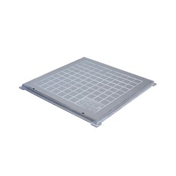 Tampa Tampão Chão Alumínio Fundido Quadrado Simples 70x70cm - 1