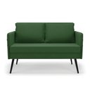 Ver imagem 7 de Kit 01 Namoradeira e 01 Poltrona Suede Verde