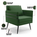 Ver imagem 4 de Kit 01 Namoradeira e 01 Poltrona Suede Verde