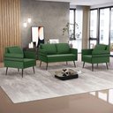 Ver mais imagens de Kit 01 Namoradeira e 01 Poltrona Suede Verde
