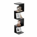 Ver imagem 1 de Prateleira de Canto Lyra 4 Nichos Decorativos Preto para Sala Quarto Livros