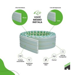 Painel Meu Rodape 10x1 Ripado Play Verde Rpdol10 (rolo 2,5m) - 3