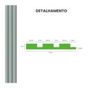 Ver imagem 4 de Painel Meu Rodape 10x1 Ripado Play Verde Rpdol10 (rolo 2,5m)