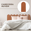 Ver imagem 3 de Cabeceira Nuvem Casal Facil Instalação 7 Placas 45cm Suede:terracota