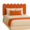 Ver imagem 4 de Cabeceira Nuvem Casal Facil Instalação 7 Placas 45cm Suede:terracota