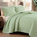 Ver imagem 2 de Cobre Leito Queen Flick Matelado Bordado 3PÇ Percal 300 Fios- Verde