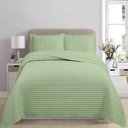 Ver imagem 4 de Cobre Leito Queen Flick Matelado Bordado 3PÇ Percal 300 Fios- Verde