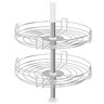 Cesto Giratório para Armário Fruteira Ellite 50cm 2 Cestos Dupla Cozinha Cromado Dimec - 1