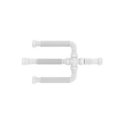 Kit Conexão Com Sifão Tubo Extensivo Para Cuba Tripla Blukit Branco 030406 - 2