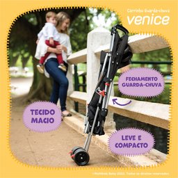 Carrinho De Bebê Guarda-Chuva Venice 6M-15kg Multikids Baby Preto/Cinza - BB338 BB338 - 8