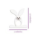 Ver imagem 2 de Porta Guardanapo Coelho com Carinha 9cmx9,8cm Kit 4 Peças - Cria Arte Laser Rosa