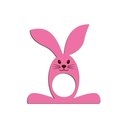 Ver imagem 1 de Porta Guardanapo Coelho com Carinha 9cmx9,8cm Kit 4 Peças - Cria Arte Laser Rosa
