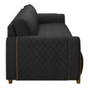 Ver imagem 5 de Sofá 3 Lugares 223cm Pés Madeira Amaranto M22 Pu Preto - Mpozenato