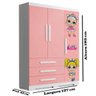Guarda-Roupa Infantil Lol Rosa Rosa - 2