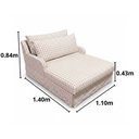 Ver imagem 2 de Chaise Long, Tecido Xadrez, 1.10m x 1.40m - CHA003