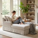 Ver imagem 1 de Chaise Long, Tecido Xadrez, 1.10m x 1.40m - CHA003