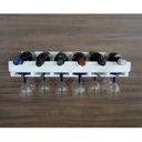 Ver imagem 2 de Porta Taças E Prateleira Adega Bar New Vinhos E Garrafas Branco Laca