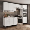 Ver imagem 1 de Armário de Cozinha Completa C Balcão Miami Box Carraro Branco