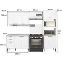 Ver imagem 4 de Armário de Cozinha Completa C Balcão Miami Box Carraro Branco