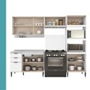 Ver imagem 7 de Armário de Cozinha Completa C Balcão Miami Box Carraro Branco