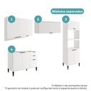 Ver imagem 5 de Armário de Cozinha Completa C Balcão Miami Box Carraro Branco