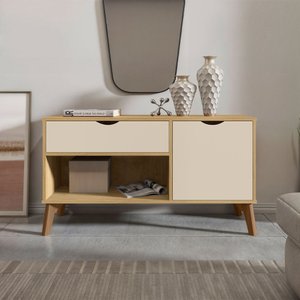 Rack Aparador com Porta e Gaveta Premium London Cinamomo