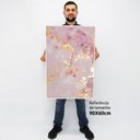 Ver imagem 2 de Quadro Decorativo em Canvas Abstrato Mármore Rose Gold Delux TaColado Moldura Flutuante 4,5cm Branca
