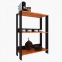 Ver imagem 2 de Aparador Cantinho do Café para Hall de Entrada ou Cozinha - Preto com Nature