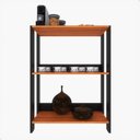 Ver mais imagens de Aparador Cantinho do Café para Hall de Entrada ou Cozinha - Preto com Nature