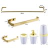 Kit Acessório Banheiro Bancada 6 Peças Dourado Toalheiro Papeleira Wp Connect Kit de Acessórios Dour - 6