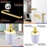 Kit Acessório Banheiro Bancada 6 Peças Dourado Toalheiro Papeleira Wp Connect Kit de Acessórios Dour - 5
