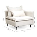 Ver imagem 4 de Sofá Modular Braço Lateral com Pé Metal Sôma CabeCasa MadeiraOriginals