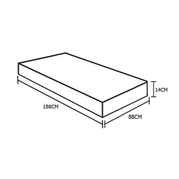 Colchão Solteiro Ducci Espuma D23 Branco Bambo (14x88x188) - 4