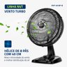 Ventilador de Mesa Mondial Turbo 8 Pás Nvt-40-8p-b - 40cm 127v - 2